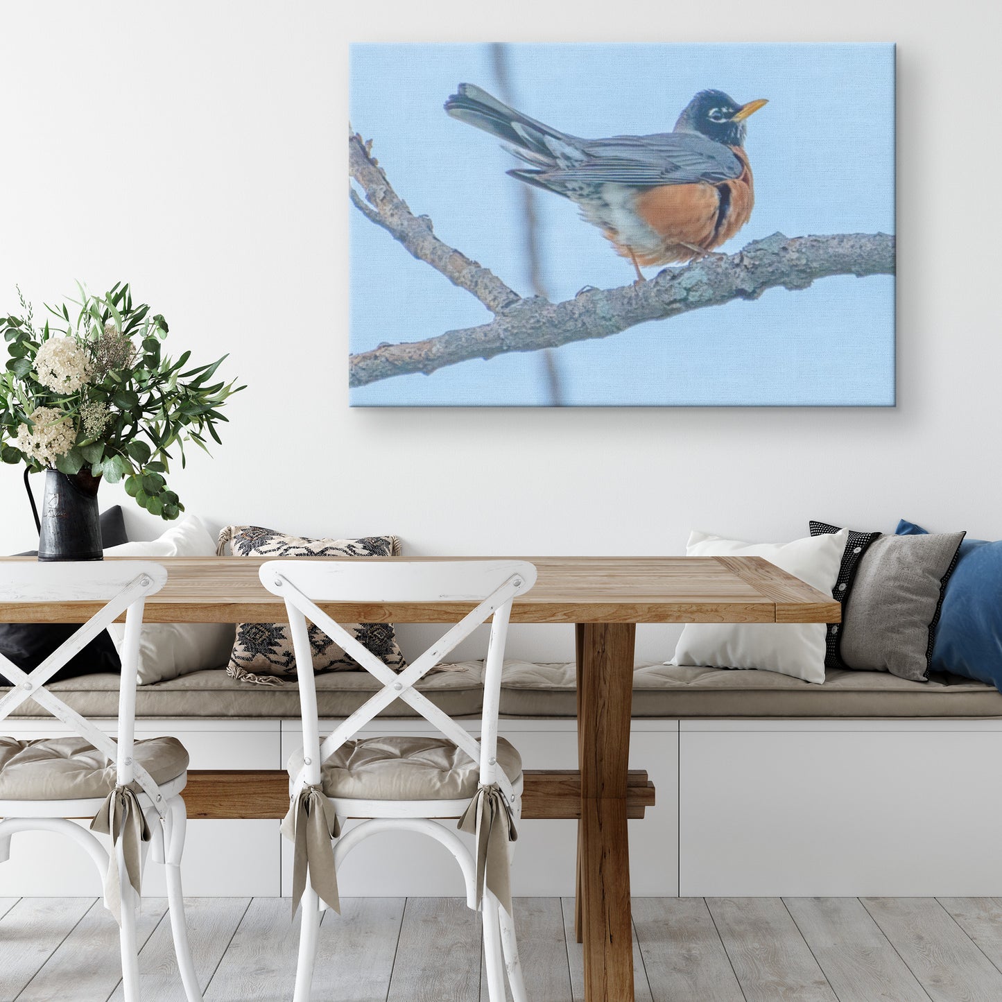 American Robin Canvas Wrap
