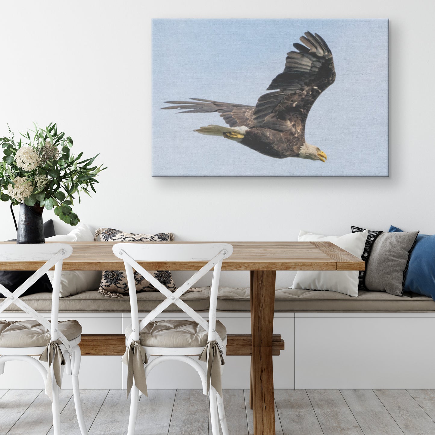 Eagle Heading Home Canvas Wrap