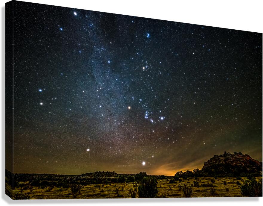 Winter Hexagon Over The Desert