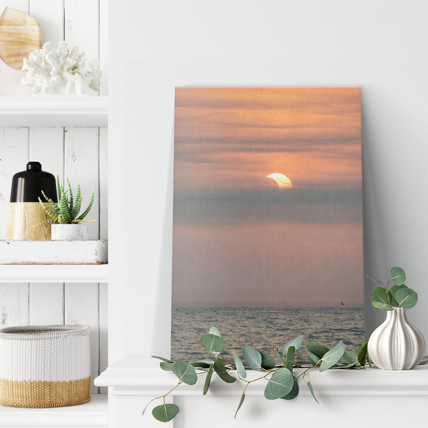 Eclipsed Sunrise Canvas Wrap
