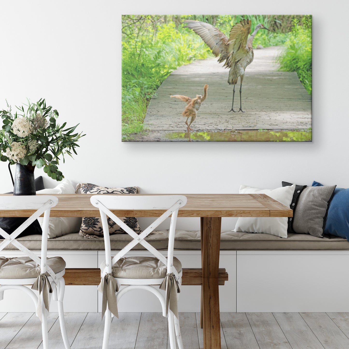 How Sandhill Cranes Learn Canvas Wrap