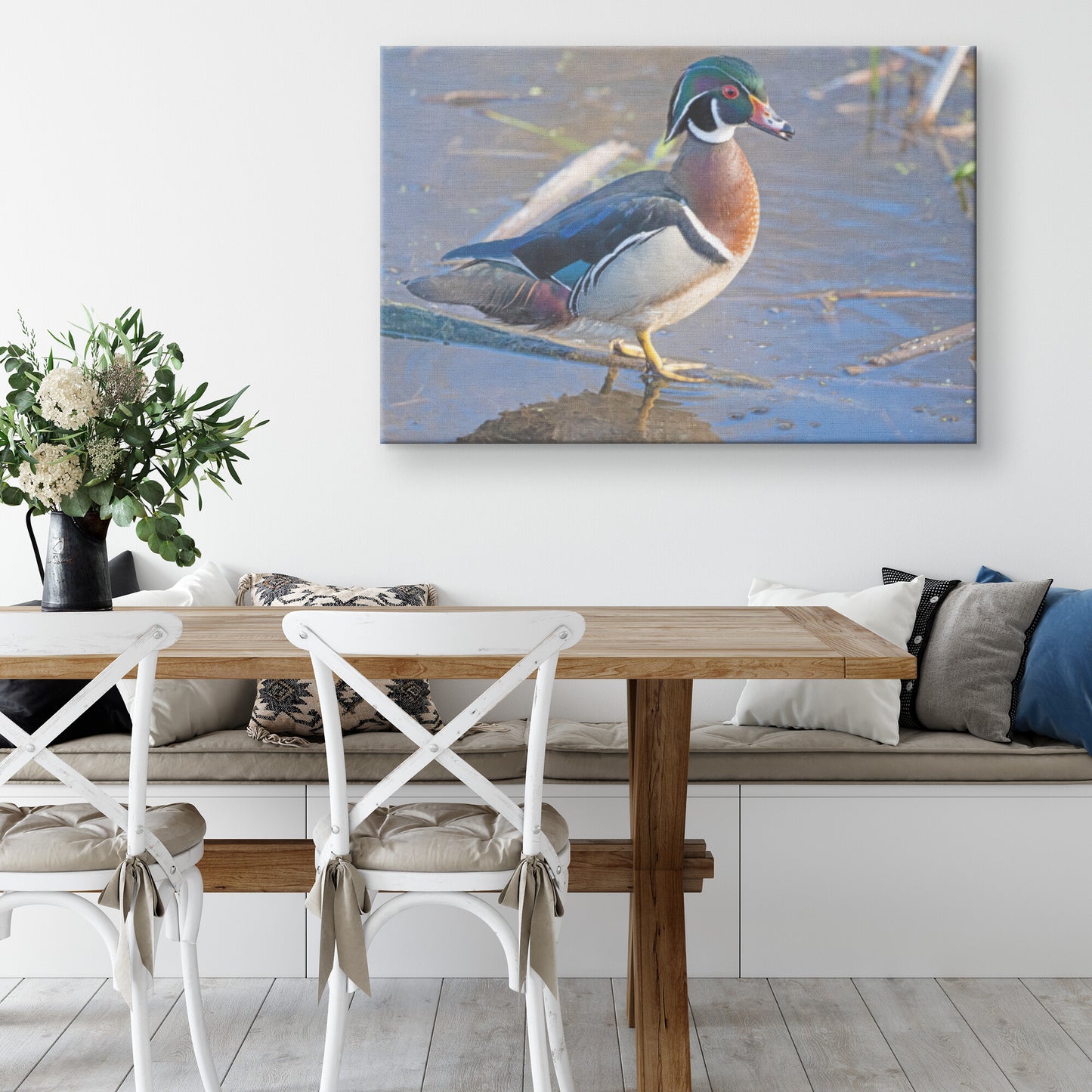 Male Wood Duck on Display Canvas Wrap