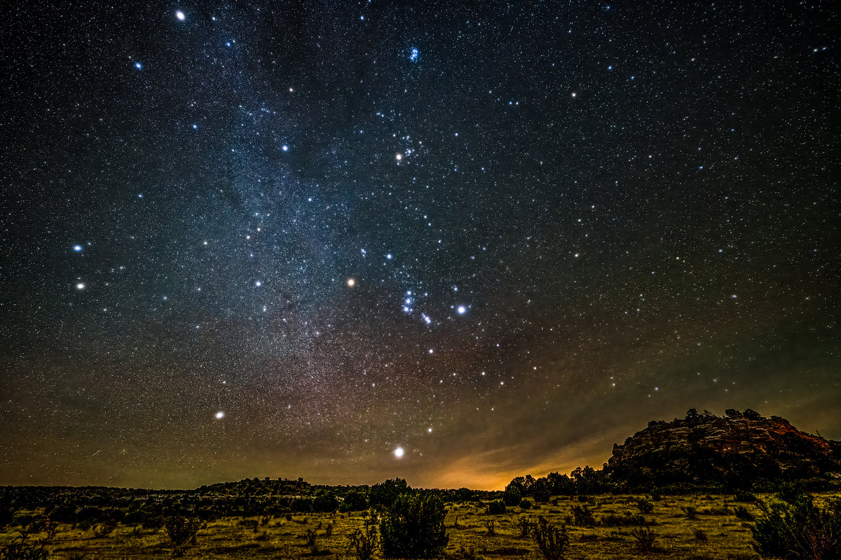 Winter Hexagon Over The Desert
