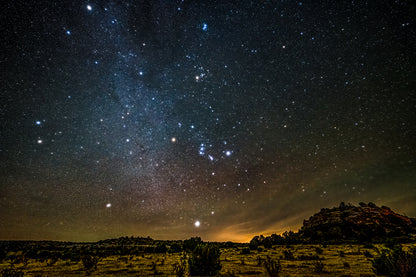 Winter Hexagon Over The Desert