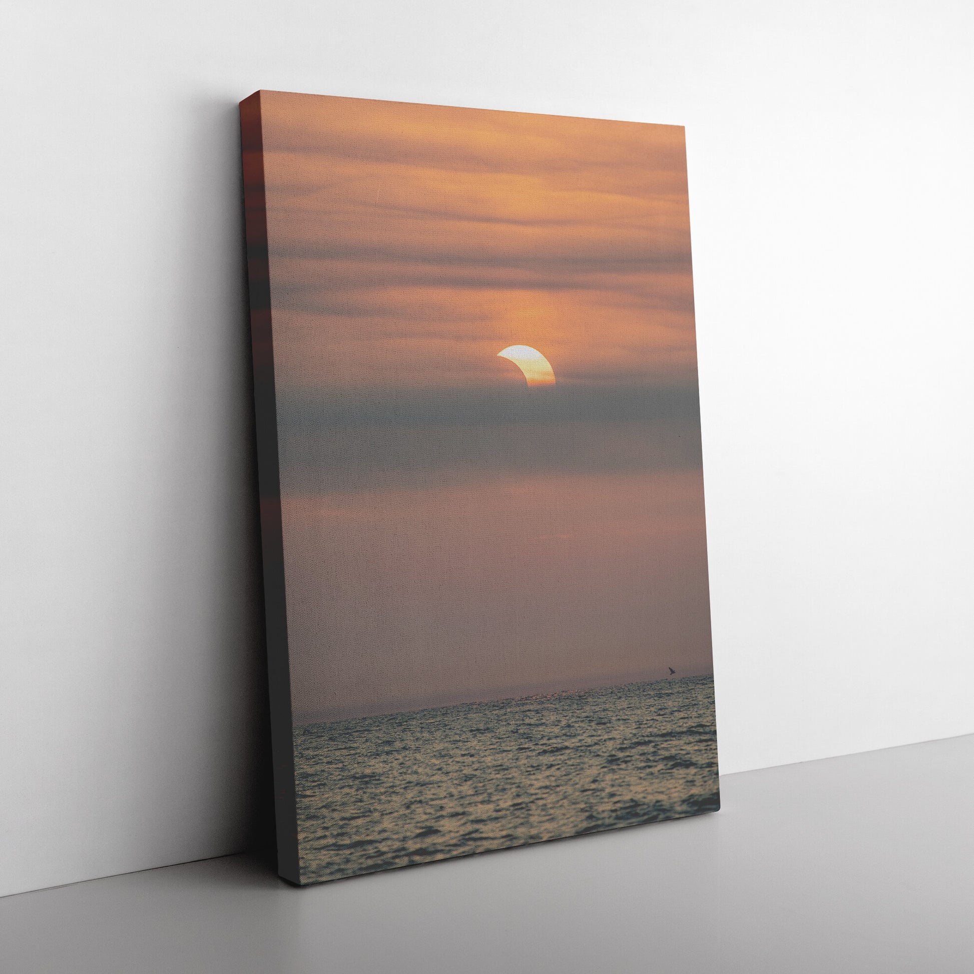 Eclipsed Sunrise Canvas Wrap