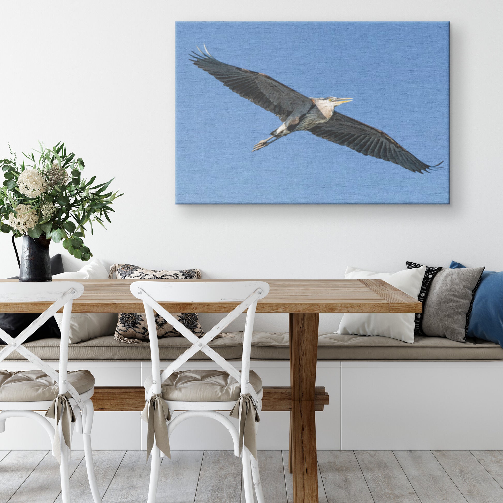 Majestic Great Blue Heron Canvas Wrap