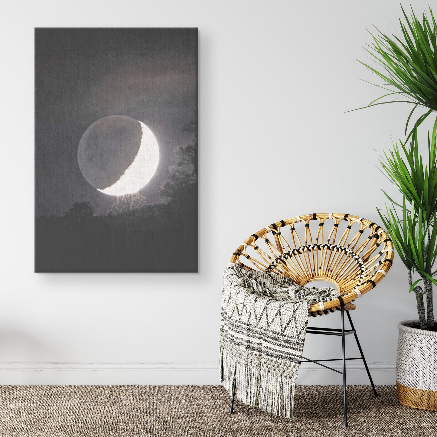 Moon Shadow Canvas Wrap