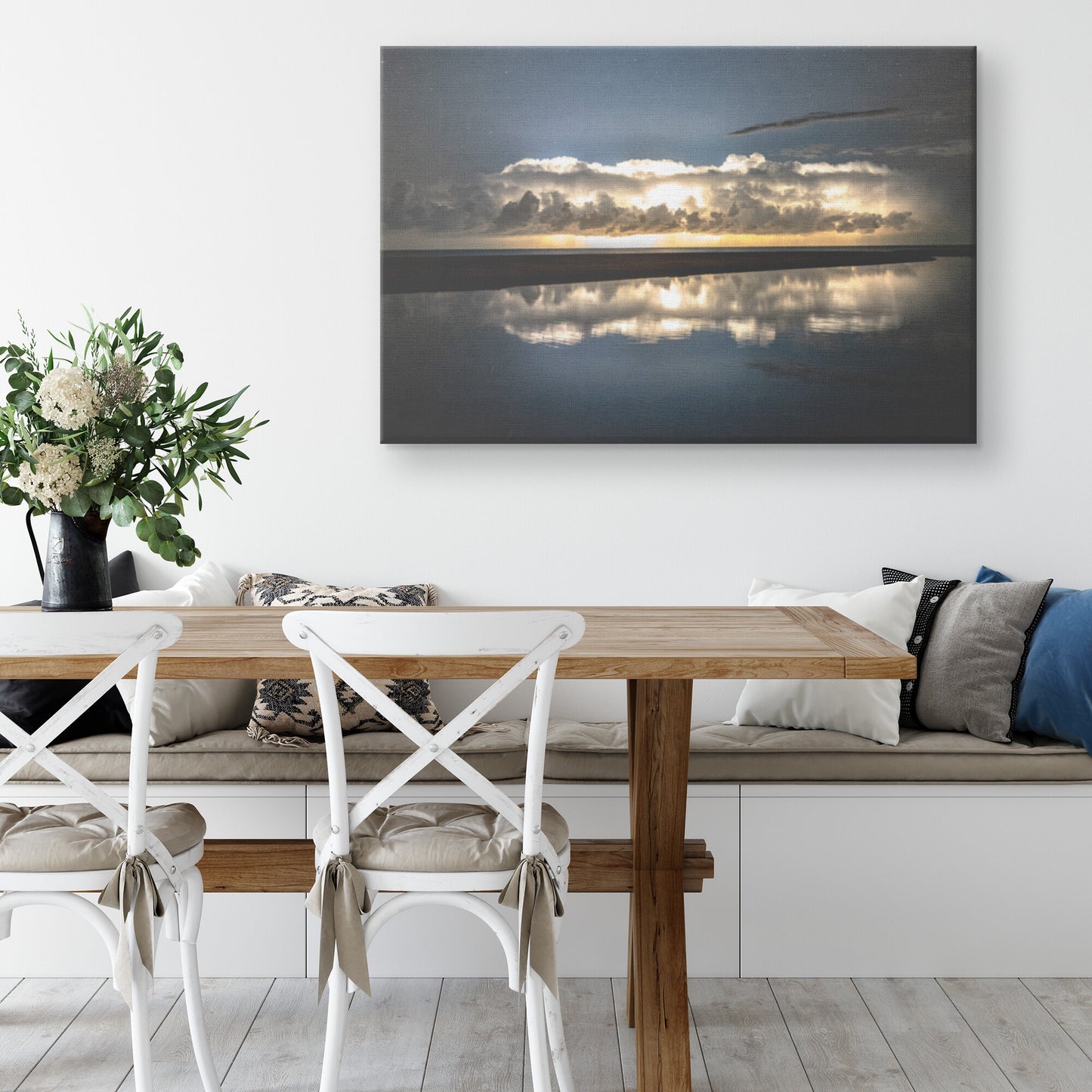 Storm Reflection at Sea Canvas Wrap