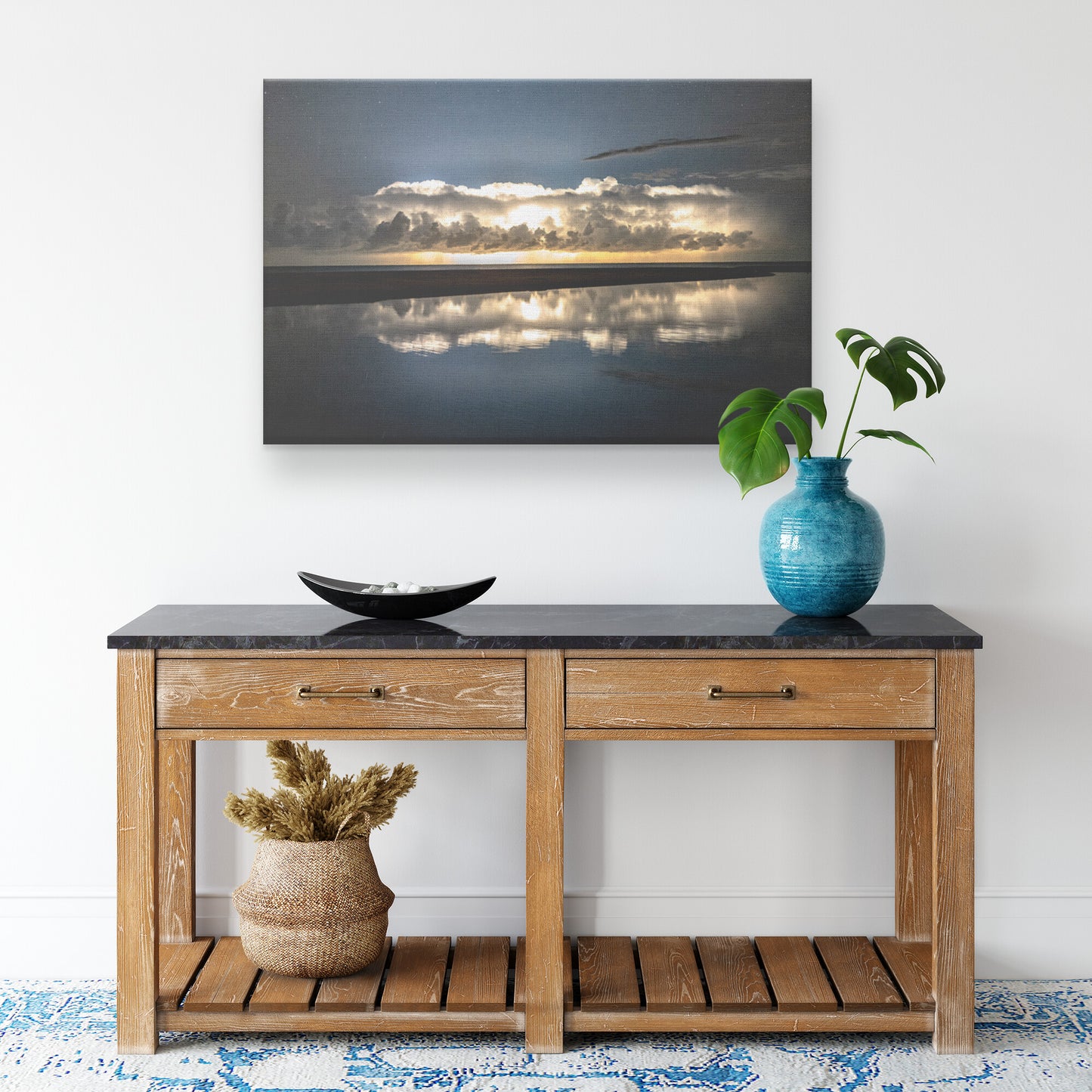 Storm Reflection at Sea Canvas Wrap