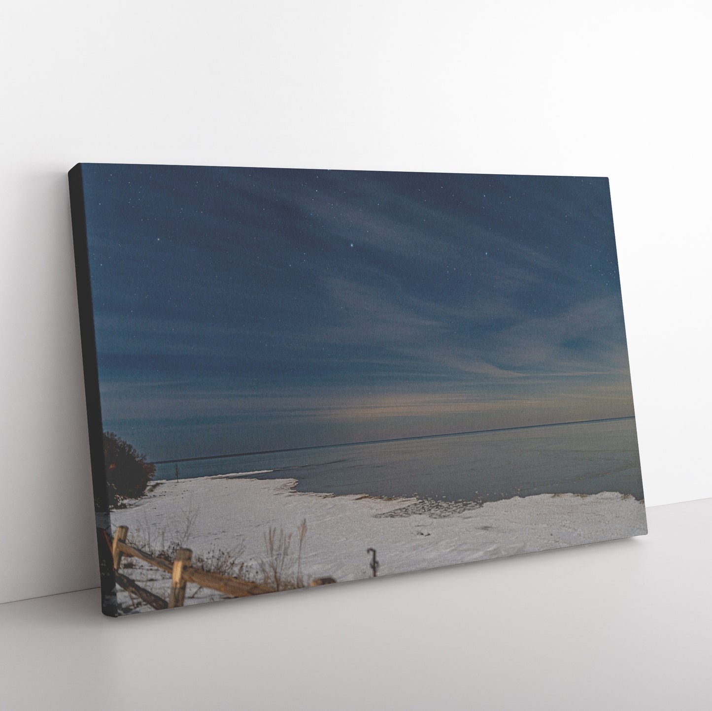 Winter by the Lake Canvas Wrap