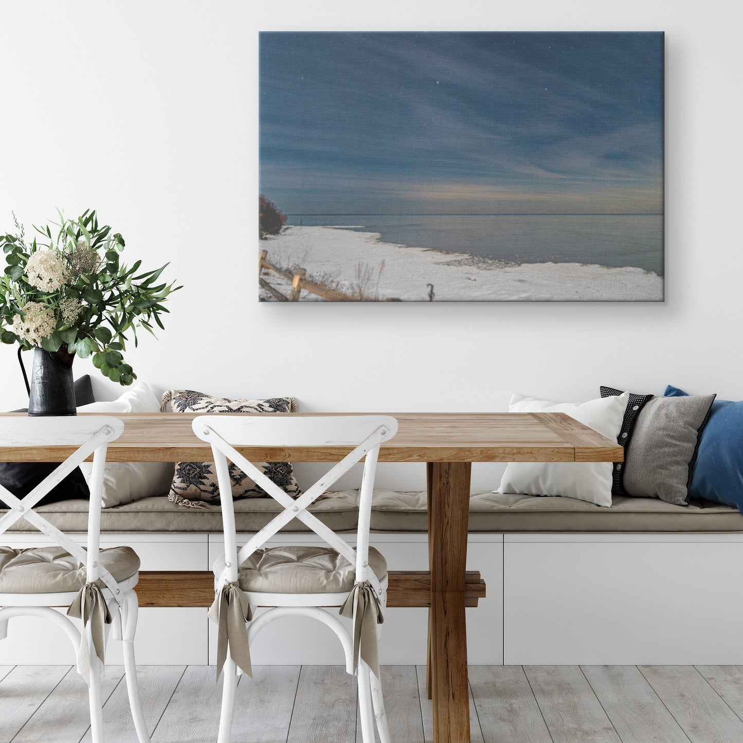 Winter by the Lake Canvas Wrap